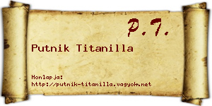 Putnik Titanilla névjegykártya